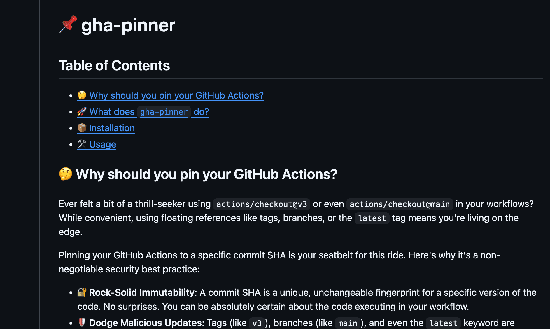 GHA Pinner